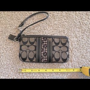 Coach wristlet - black and white
